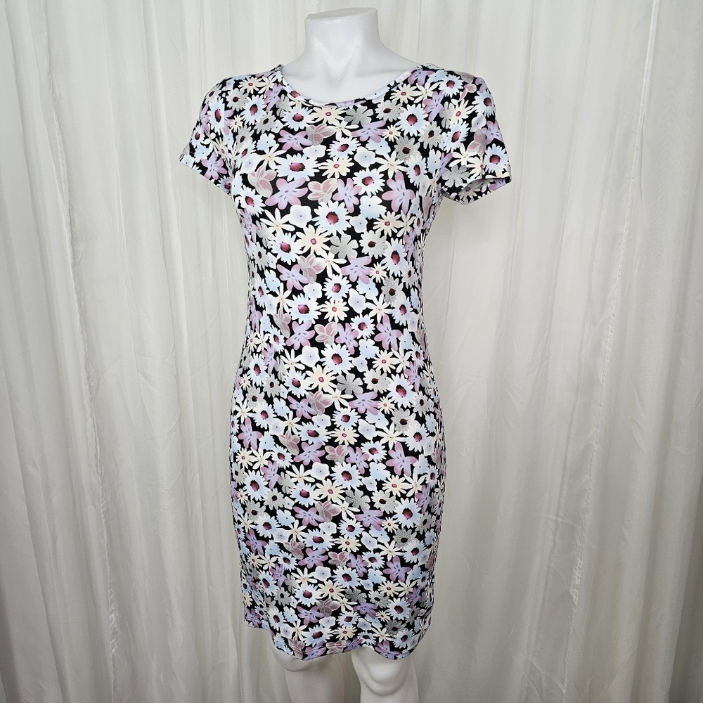 Spark Floral Mini Dress Soft Jersey 90s Y2k Size Medium